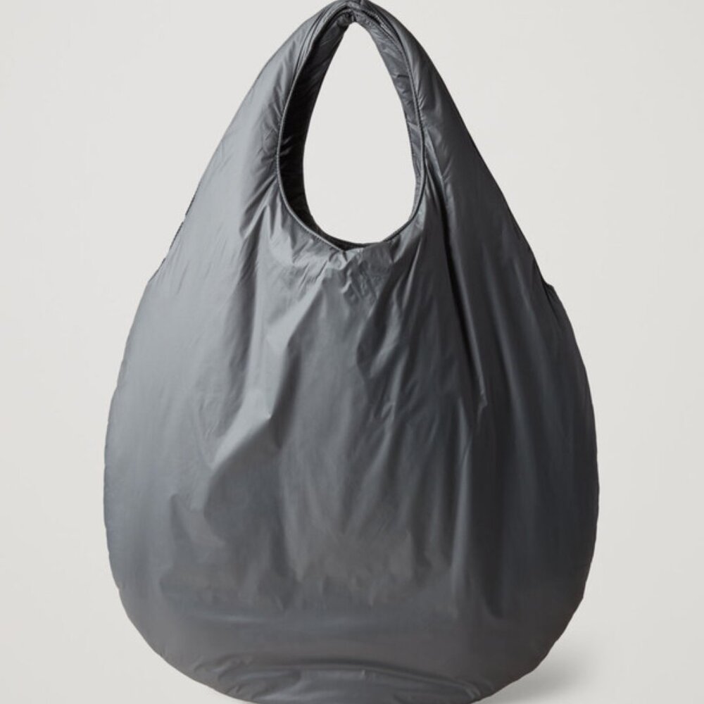 COS Recycled Nylon Padded Shopper Bag - Grey